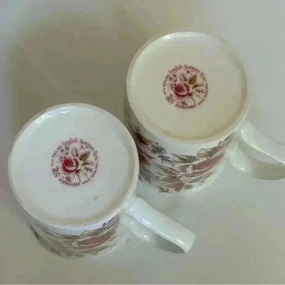 Roy Kirkham 2006 fine bone china English Summer Rose mugs - Picture 4 of 9